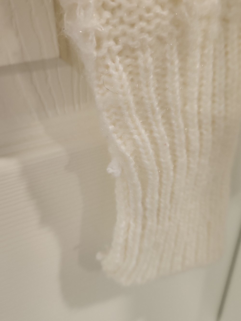 Vintage 70s-80s Jean Nicolas Paris Cardigan Sweater Large Ivory Cream - Picture 5 of 10